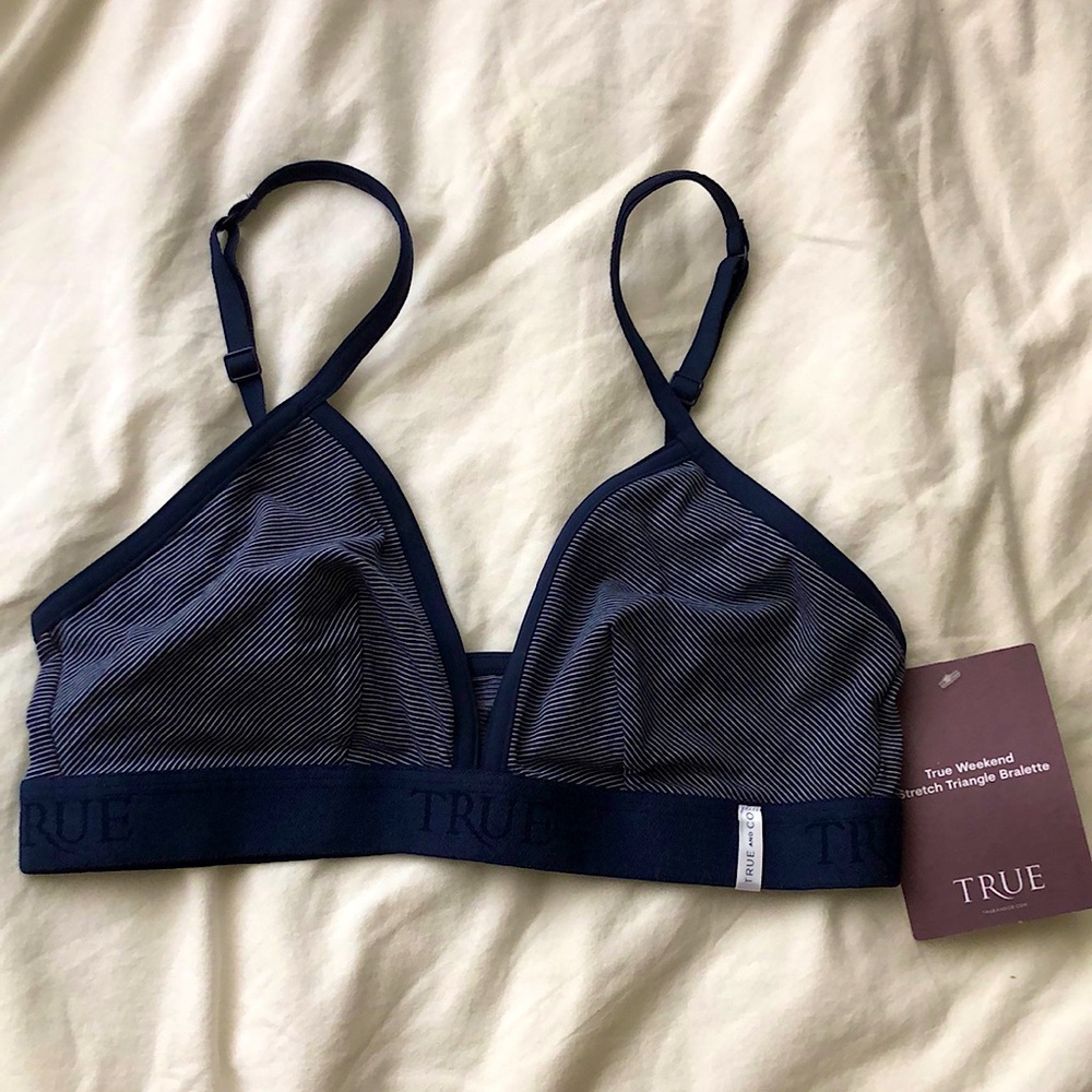 True and Co. Striped Triangle Bralette